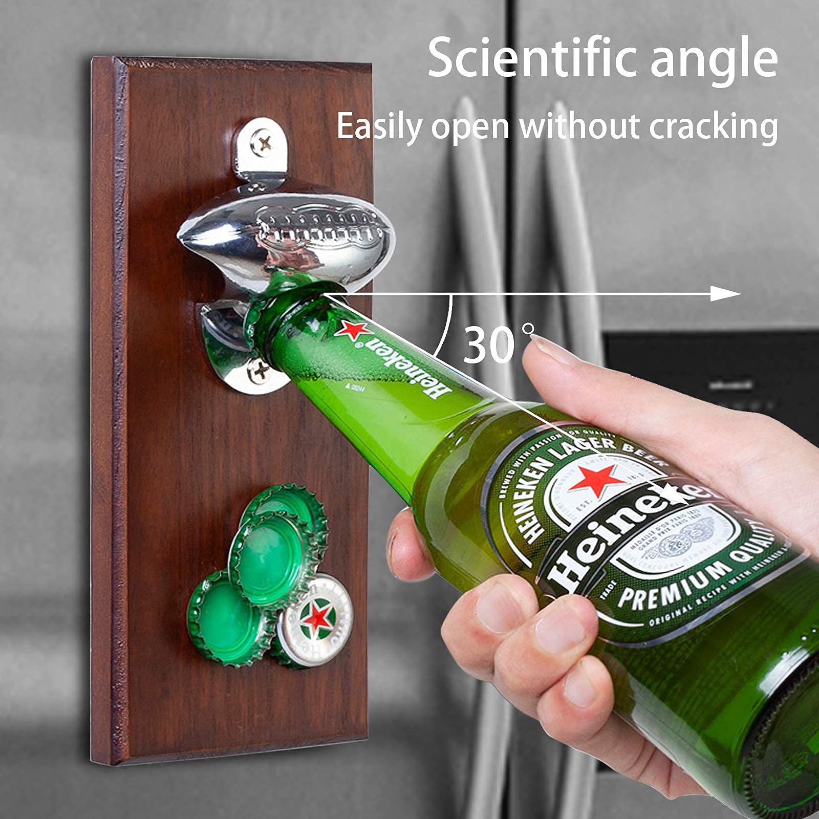 Amazon.co.jp: iPihsius ボトルオープナー 壁取り付け ビール愛好家用